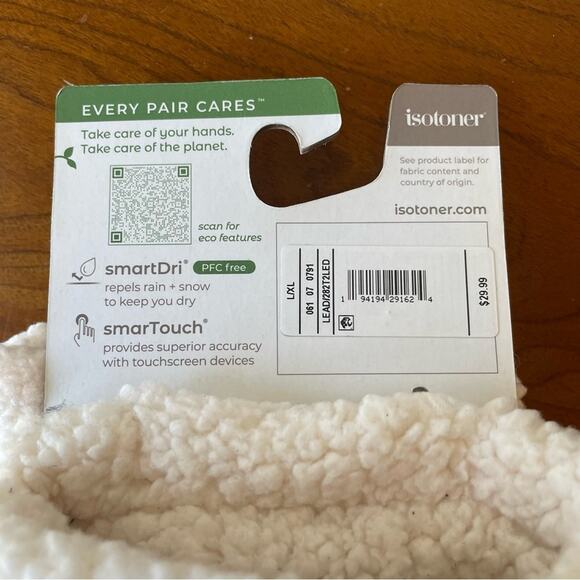 Isotoner Smart Dri Brown Gloves L/XL - Picture 5 of 5